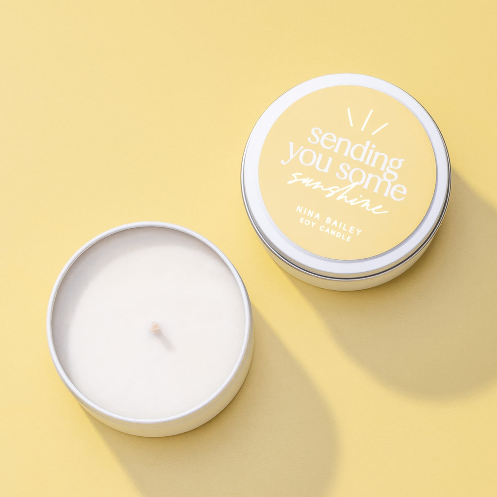 Sending You Some Sunshine - Quote Soy Candle/ Lychee Peony