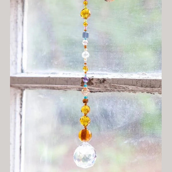 Amber Rainbow Crystal Sun Catcher