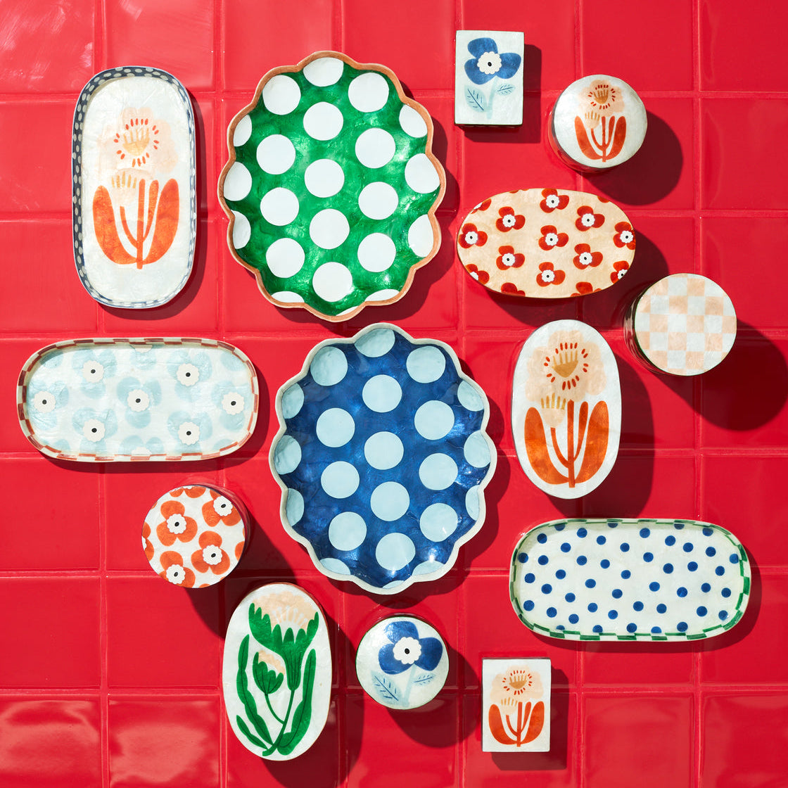 Paradis Scallop Green Tray