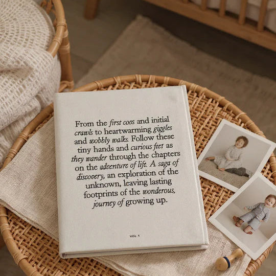 Tiny Steps | Baby Linen Photo Album