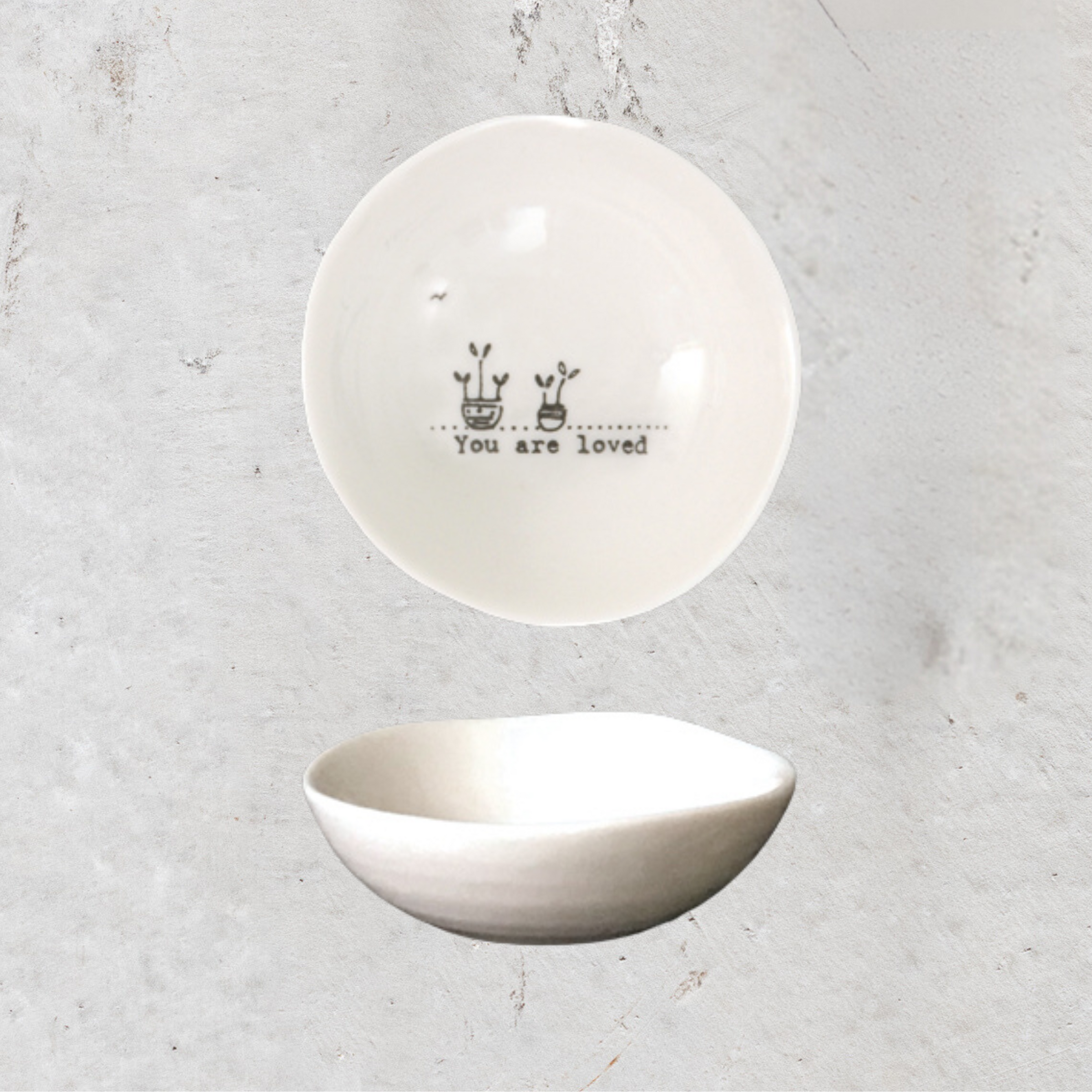 Wobbly Porcelain Bowls - Small You are loved