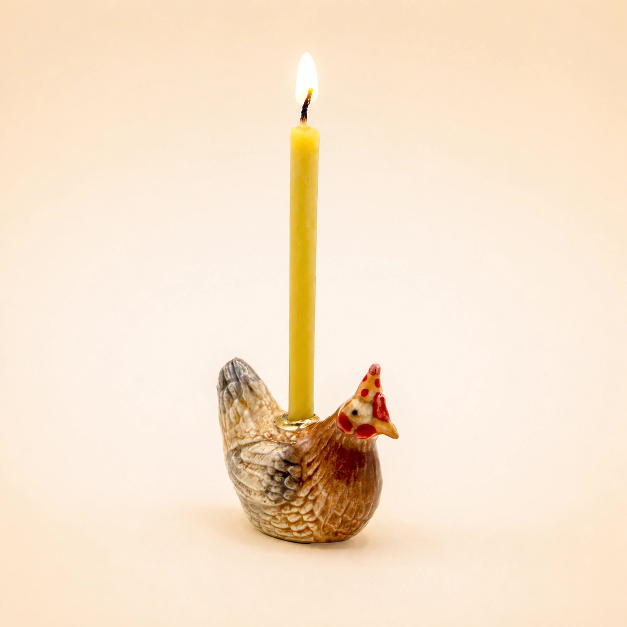 Year Of The Rooster Chinese Zodiac Cake Topper | Porcelain Candle Holder