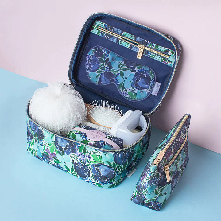 Makeup Case - Flourish Blue