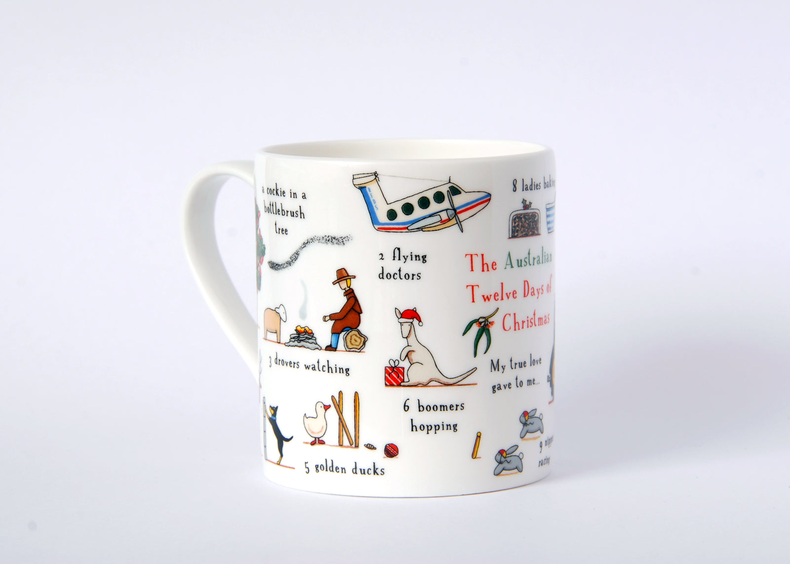 The Australian 12 Days Christmas 15oz Large Bone China Cup