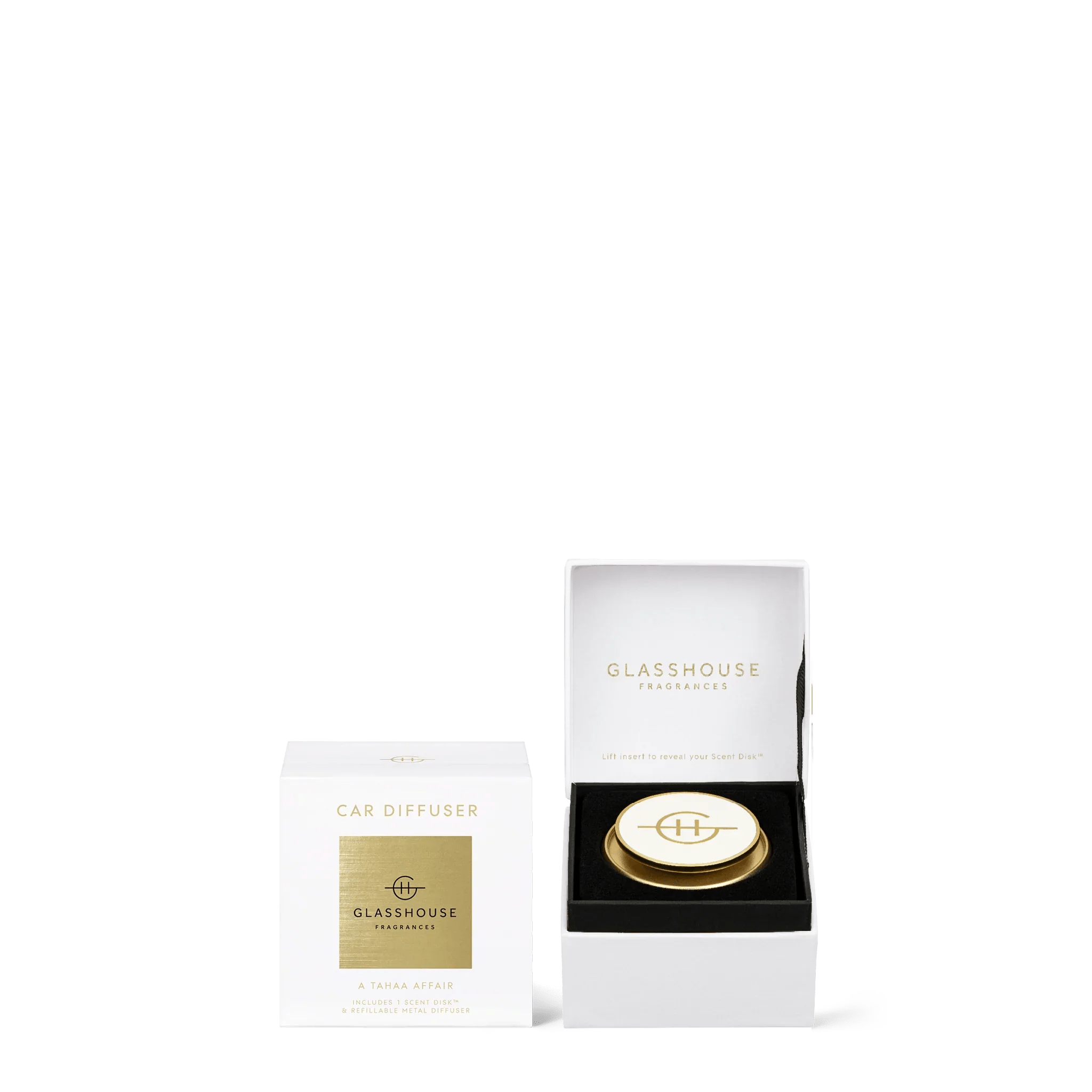 Glasshouse Car Diffuser - Gold - A Tahaa Affair