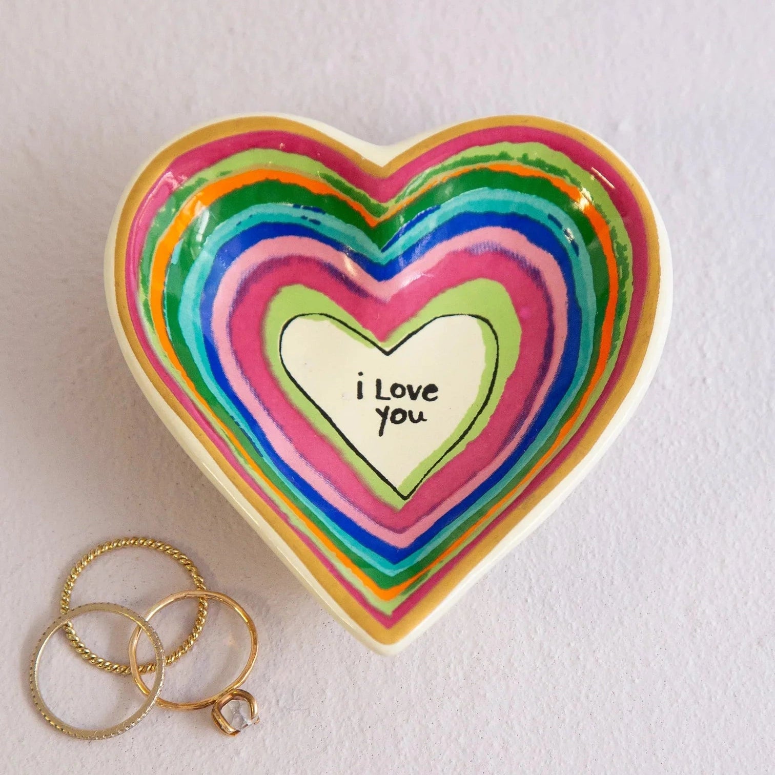 Natural Life - Heart Trinket Dish - I Love You