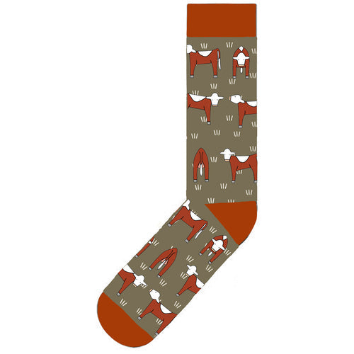 Red Tractor Designs - Herefords Cotton Socks SIZE 6-11