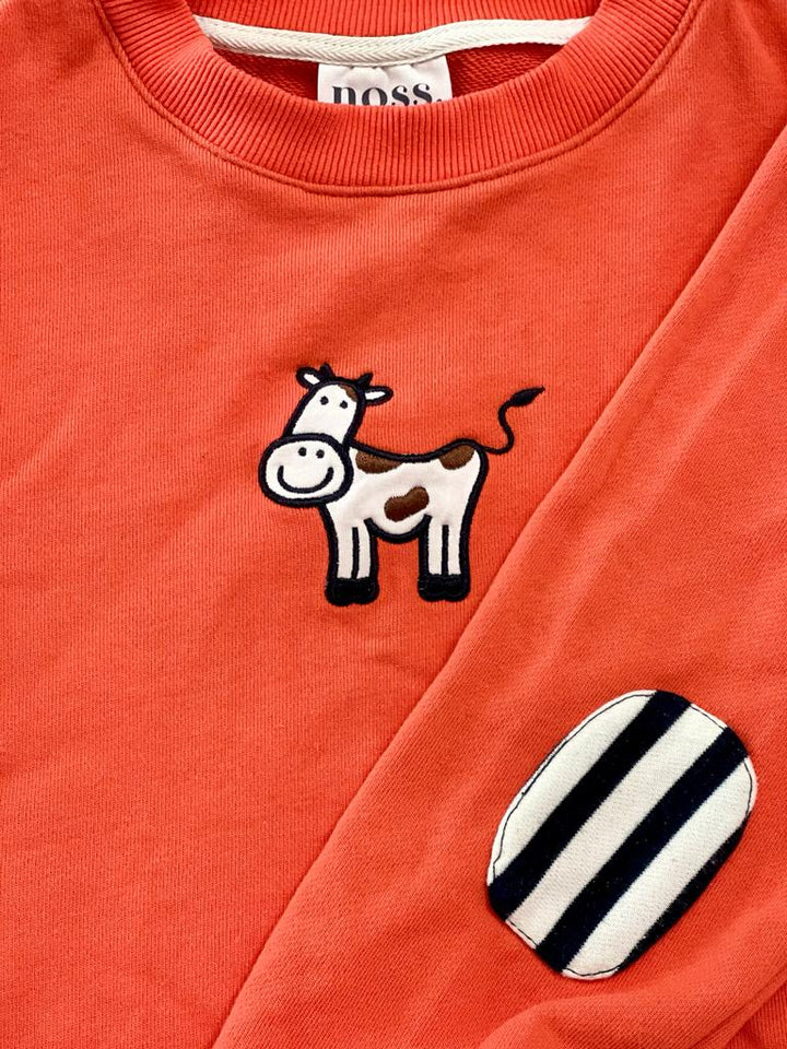 Noss & Co Orange Cow Jumper