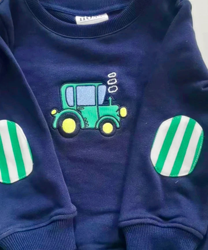 Noss & Co Green Tractor Jumper