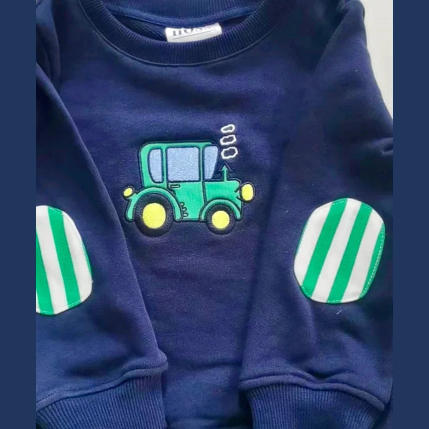 Noss & Co Green Tractor Jumper