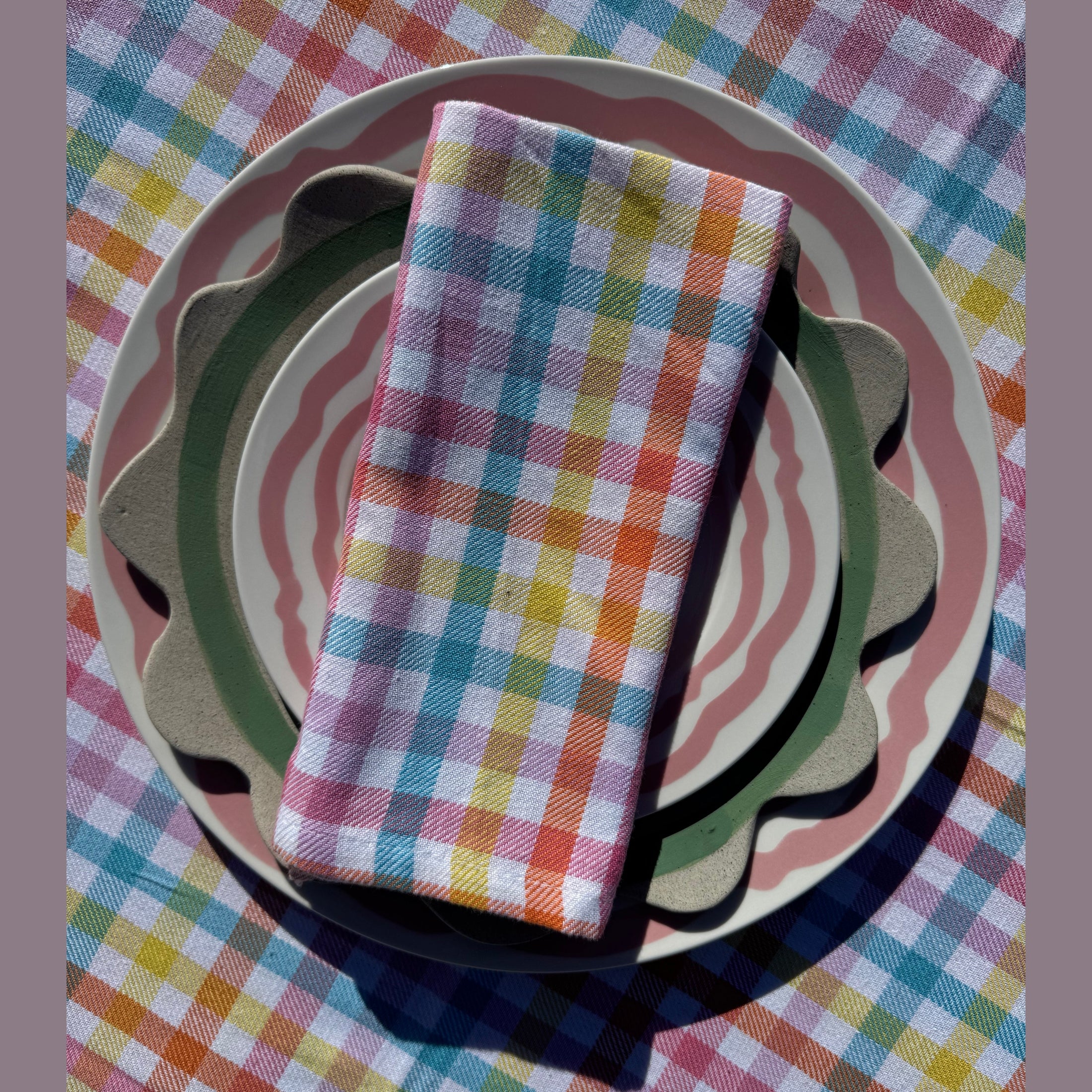 Candy Gingham Napkin Set