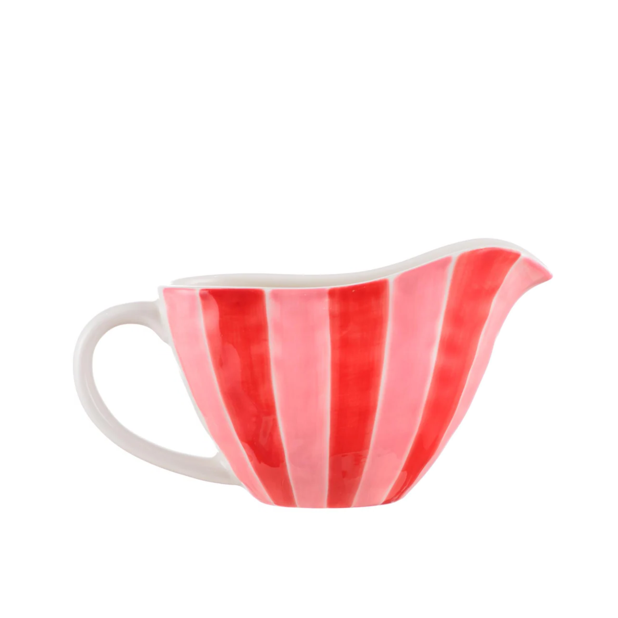 Gravy Jug Pink & Red Stripes