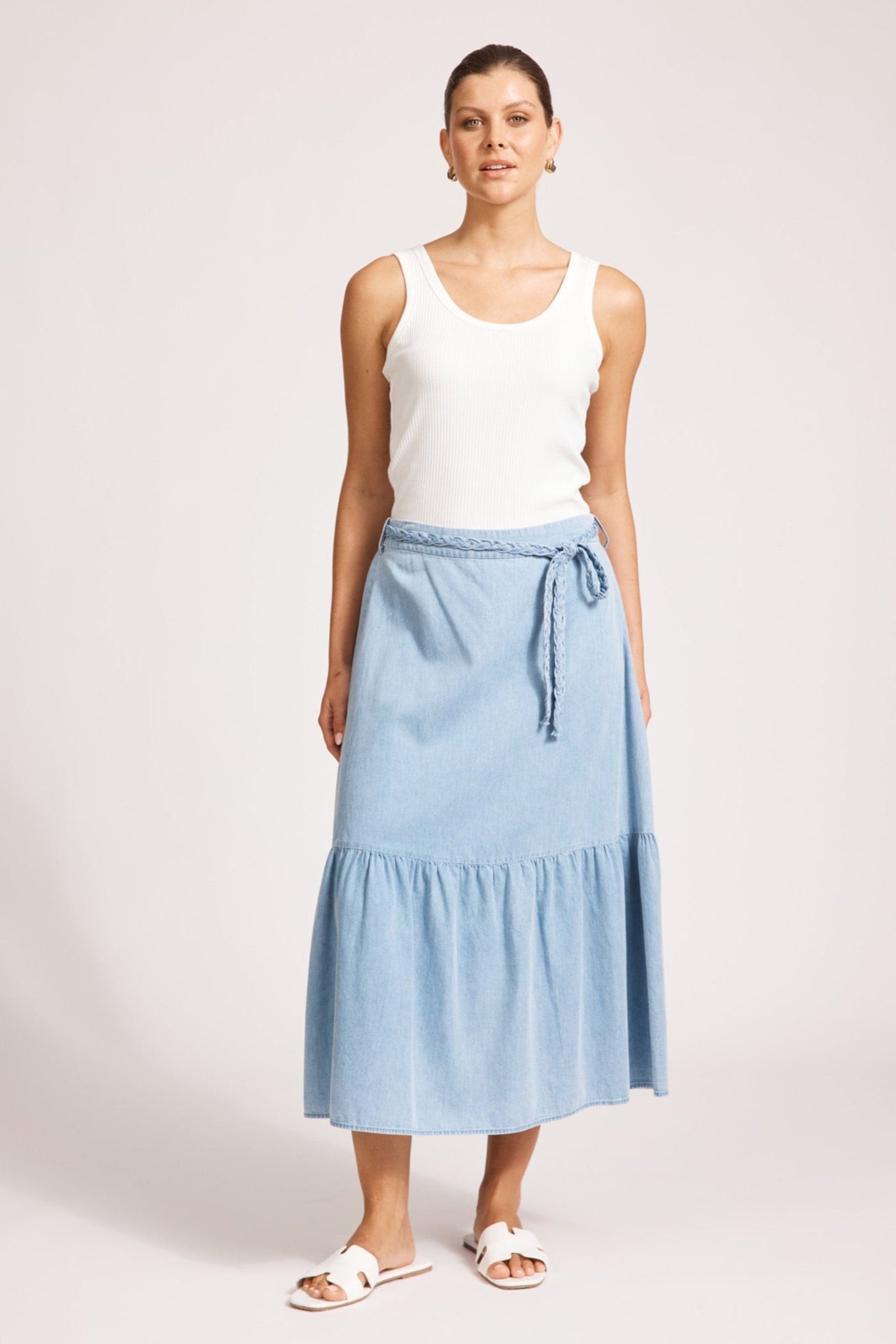 Melenia Denim Skirt- Denim