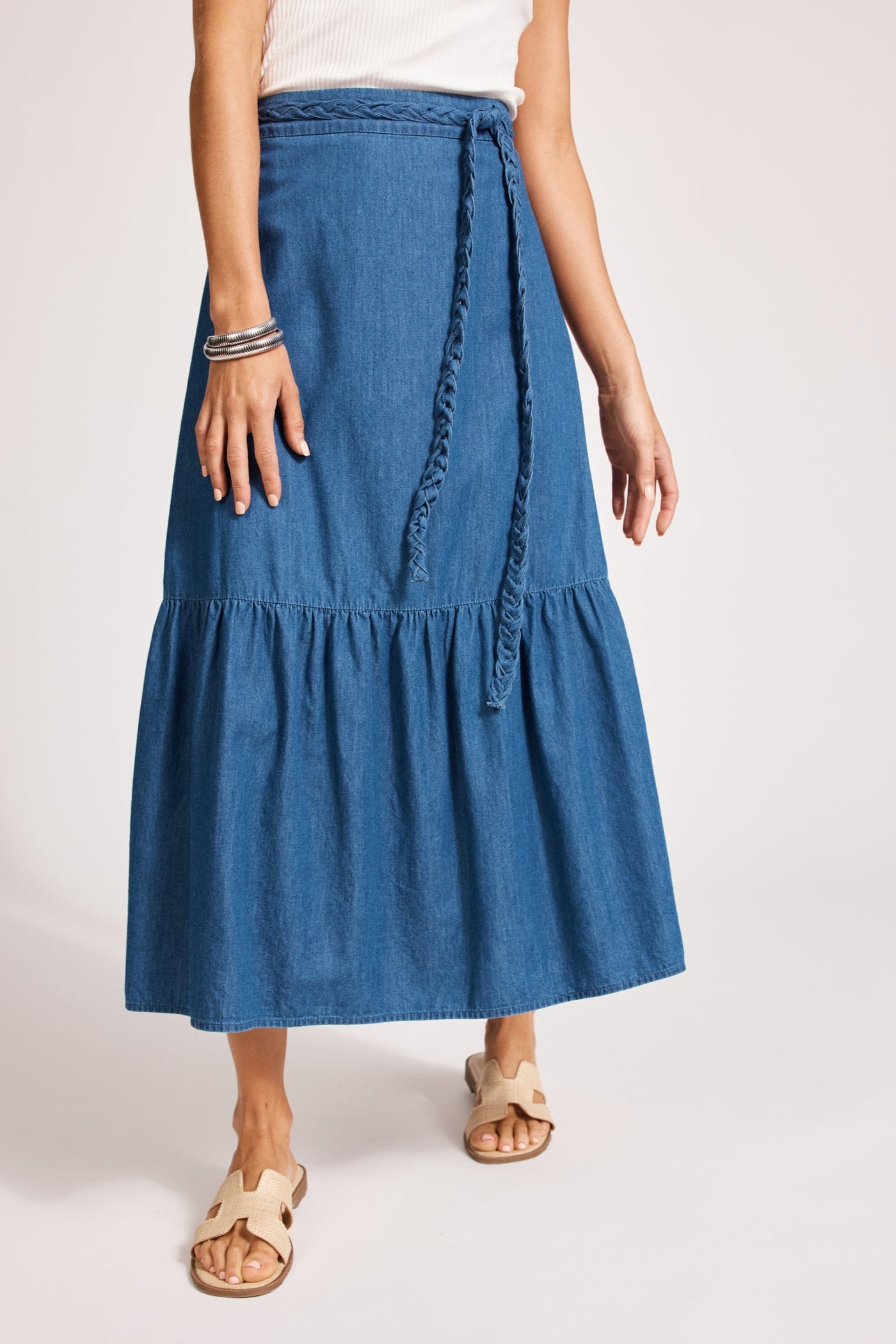 Melenia Denim Skirt - Indigo