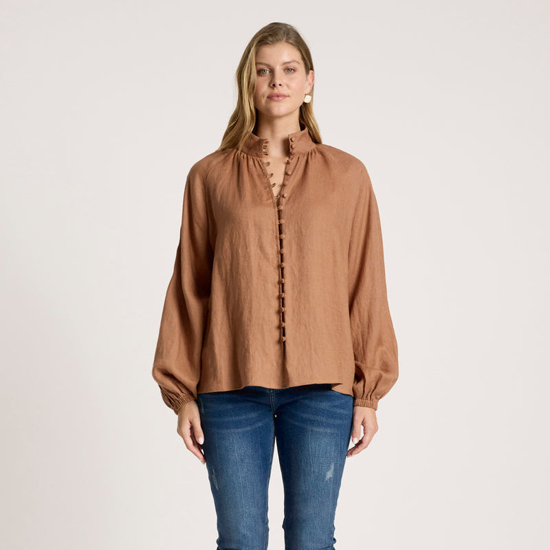 Bajau Button Shirt - Clay