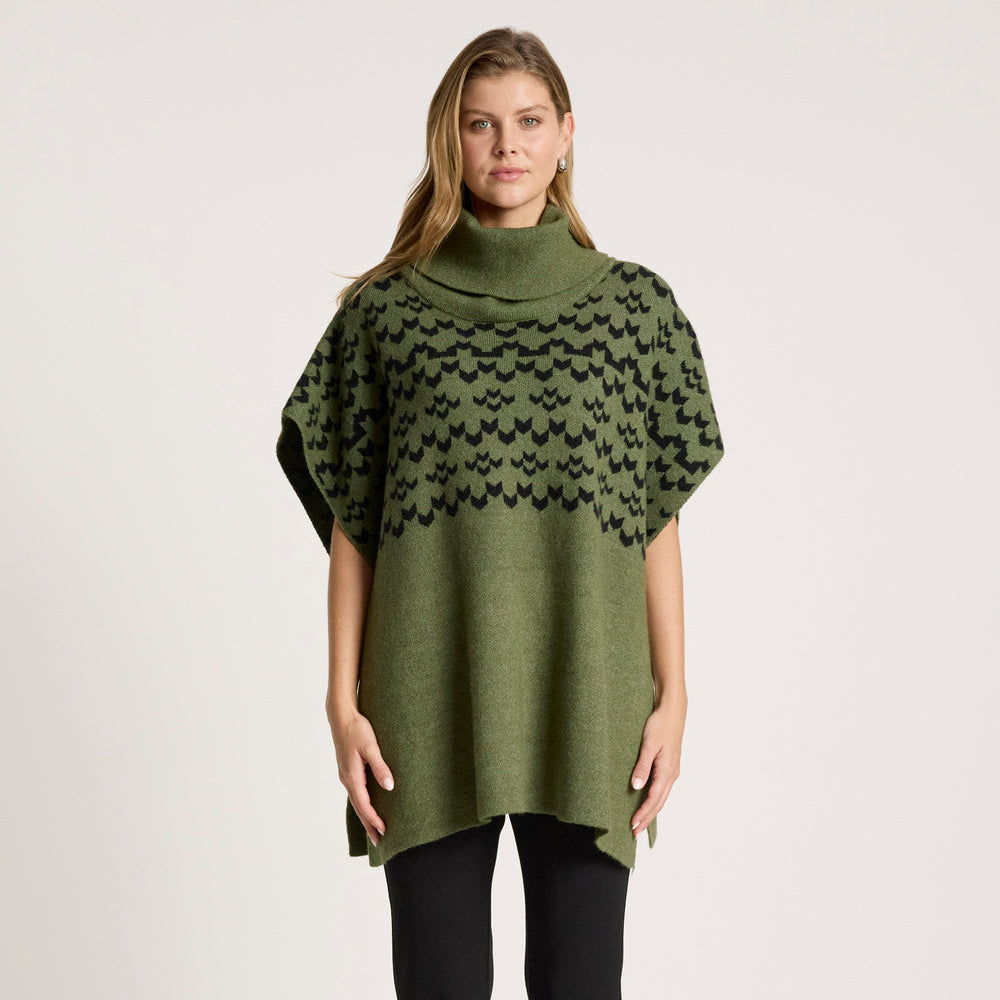 Maasai Poncho - Pampas/Black