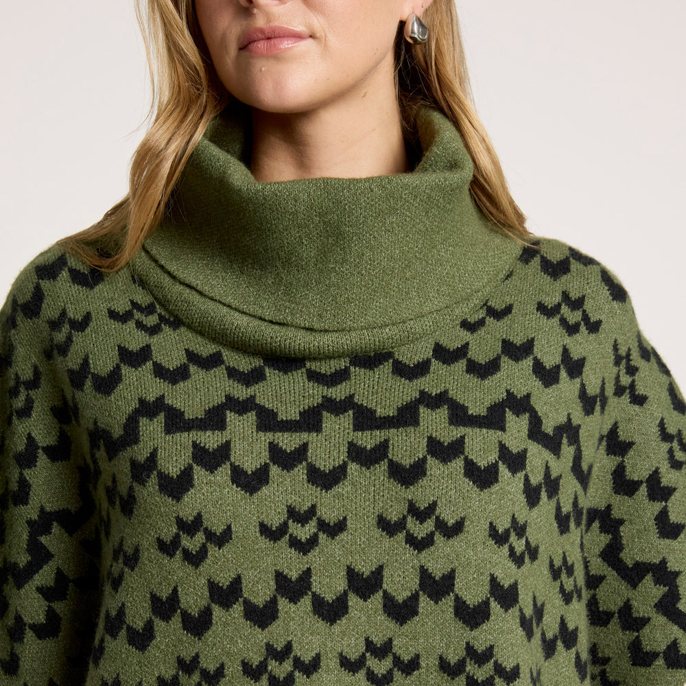 Maasai Poncho - Pampas/Black