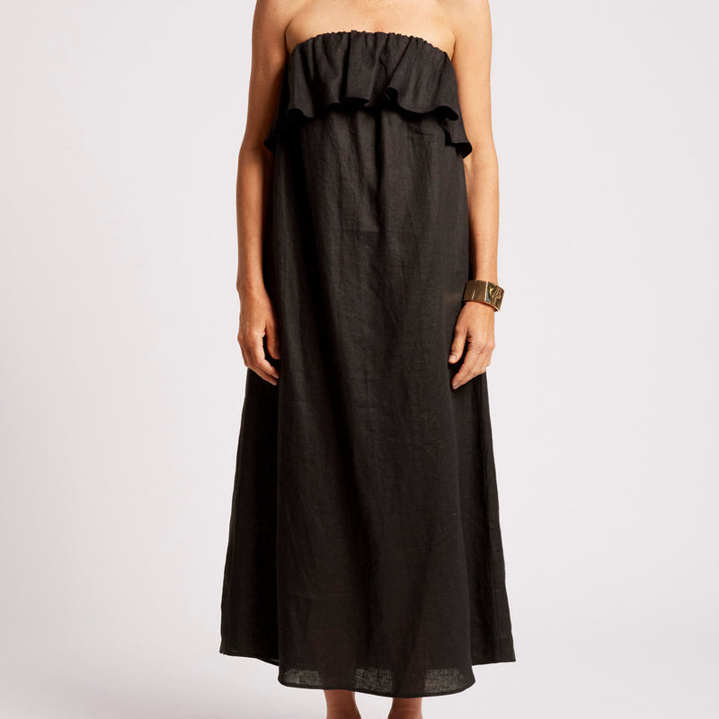 Maris Strapless Dress - Black
