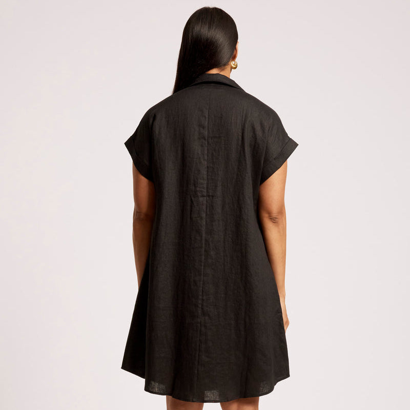 Maris Shirt Dress - Black