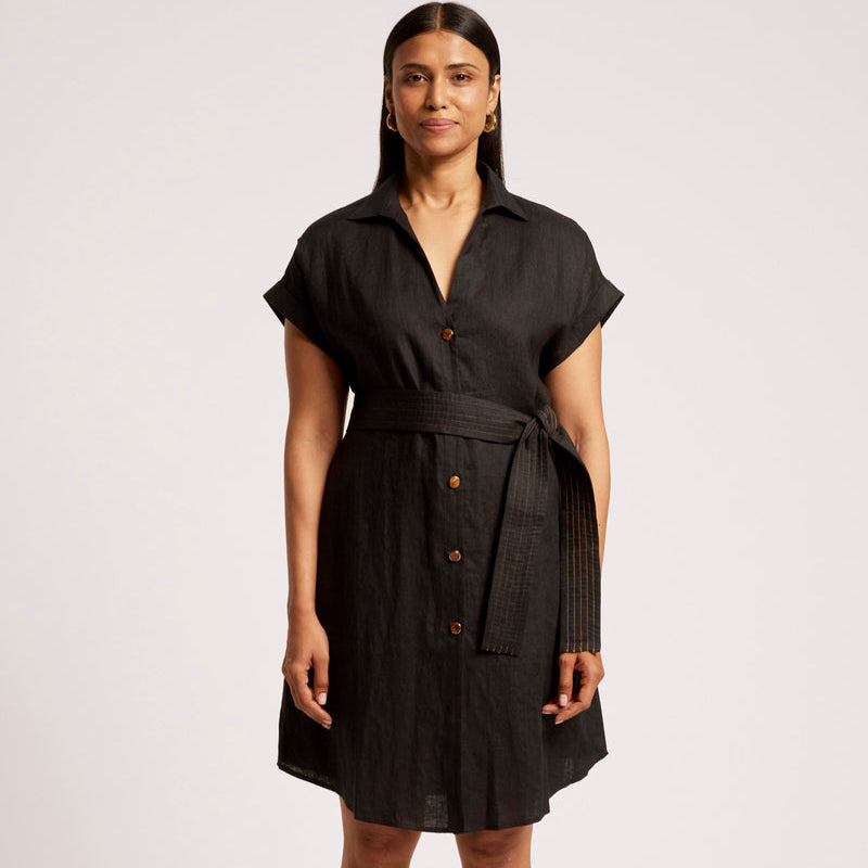 Maris Shirt Dress - Black