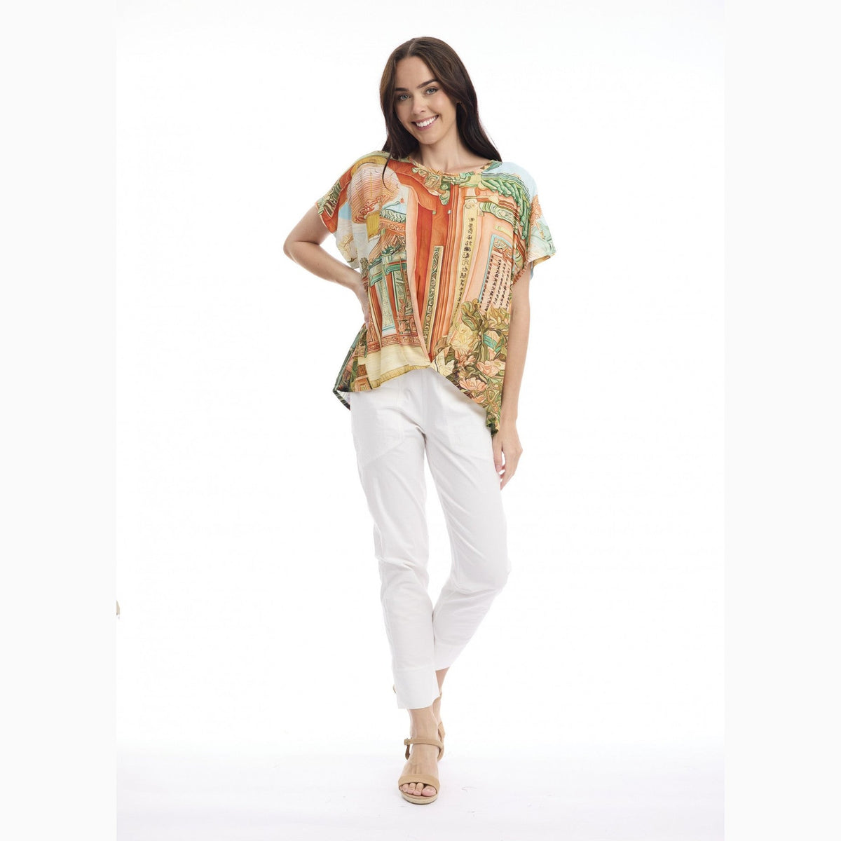 Digital Top Pleated