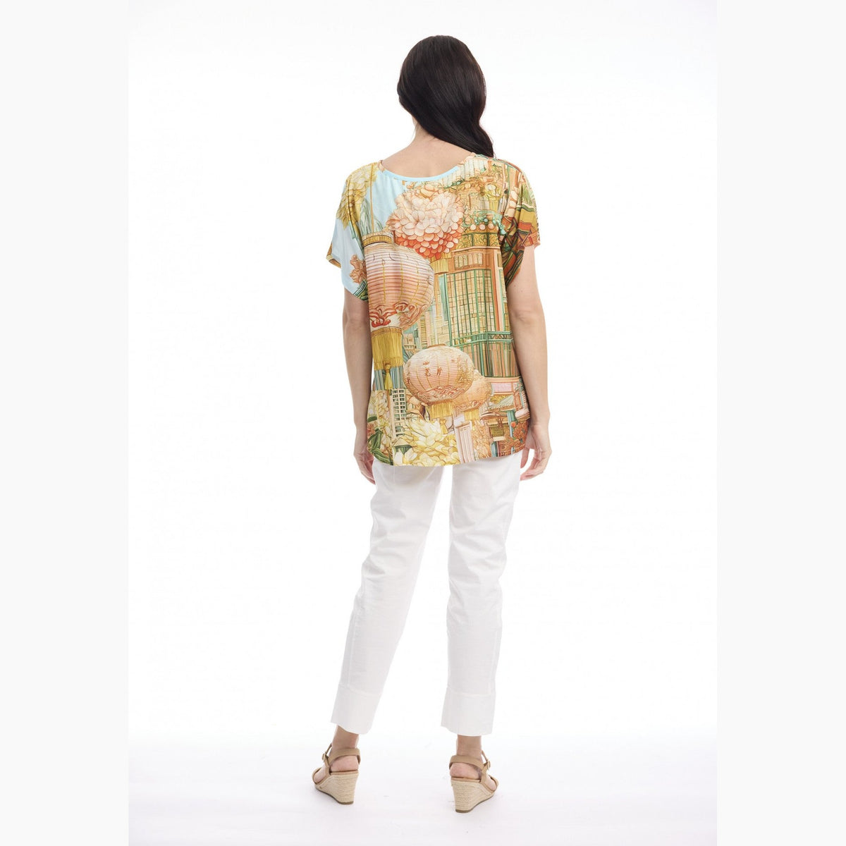 Digital Top Pleated