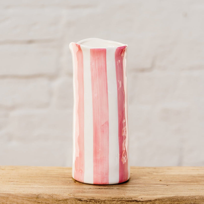 Medium Pink Stripe Vase - Noss & Co