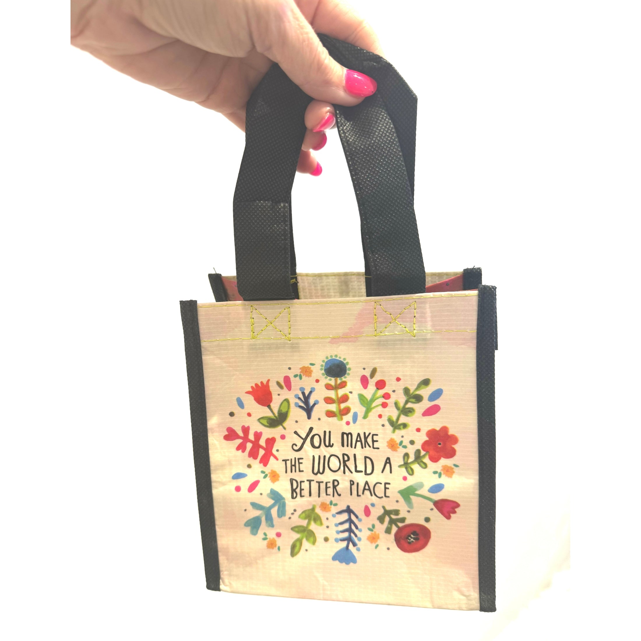 Happy Bag Small Black Floral - Gift Bag Only