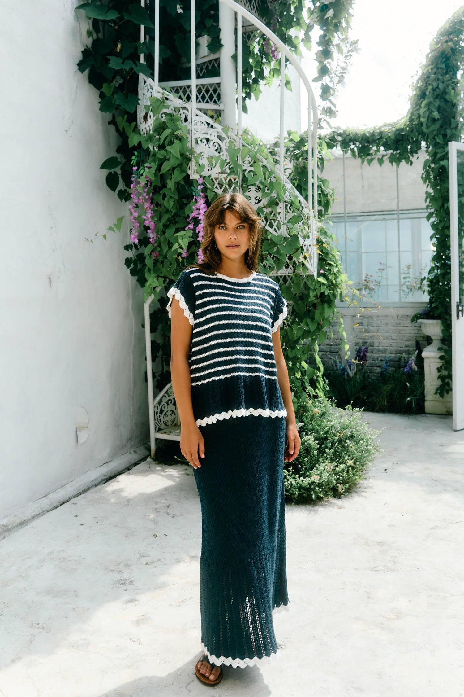 Ida Knit Top - Navy