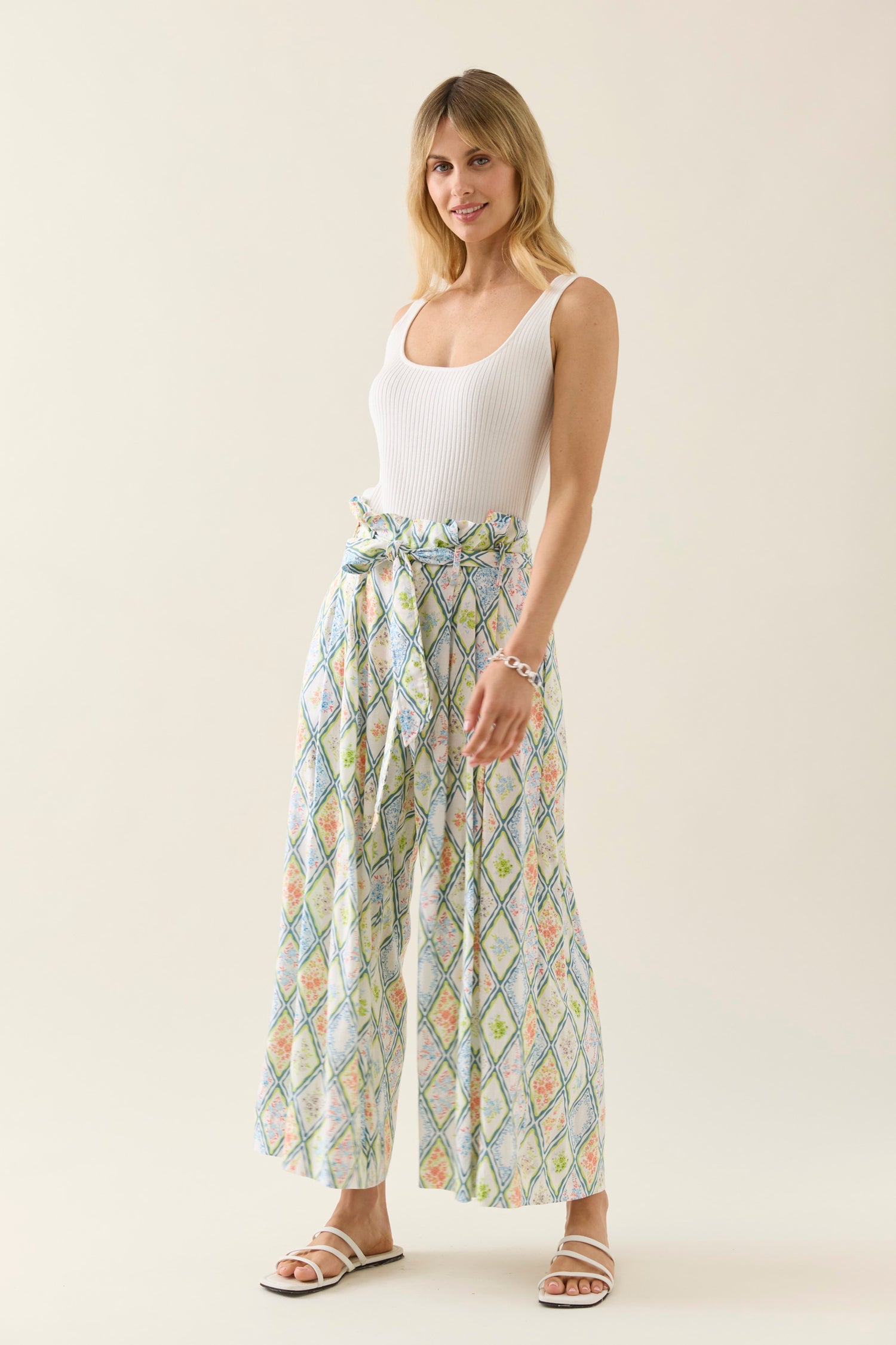 Ingrid Cropped Pant - Tile