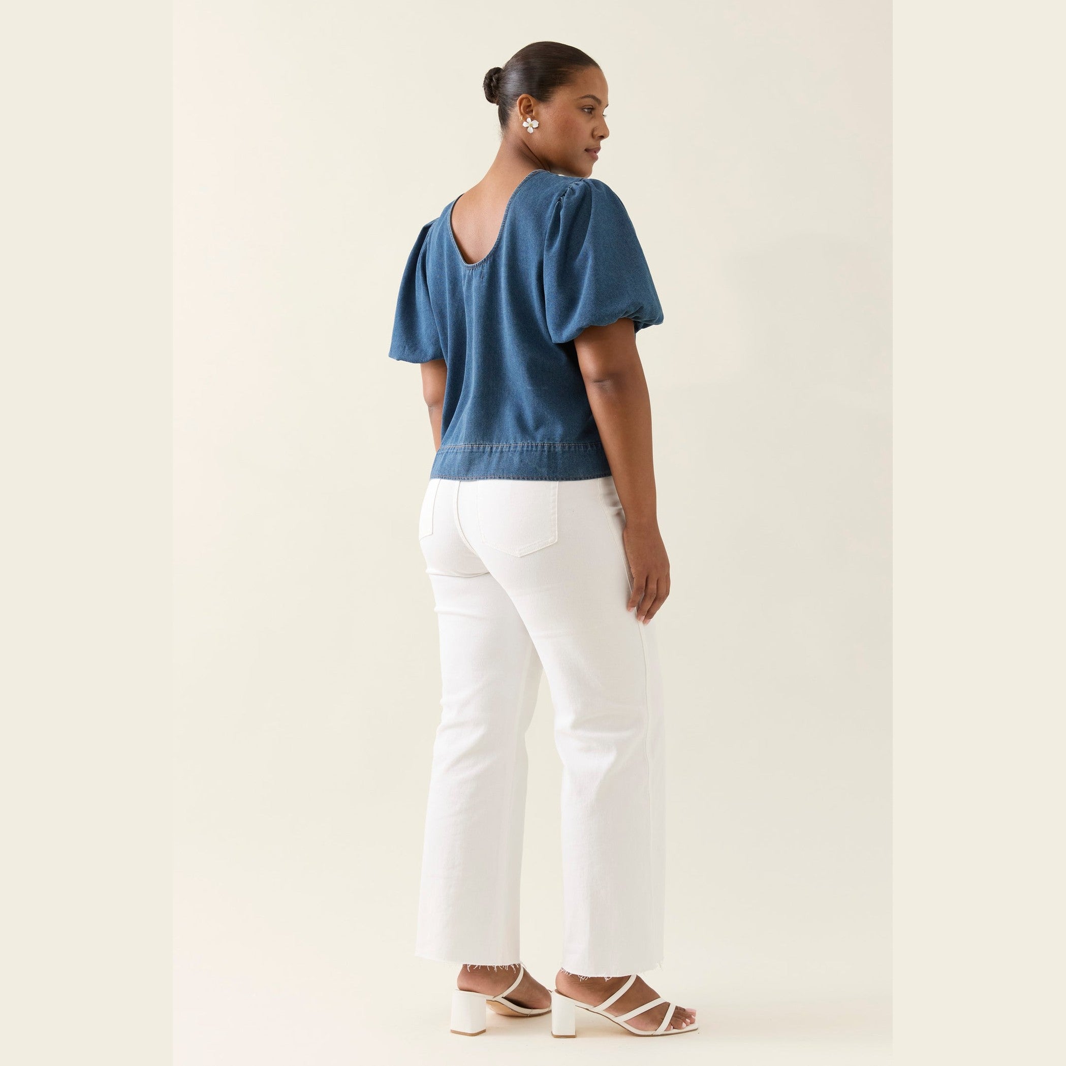 Sofie Denim Top - Drift - Isle of Mine