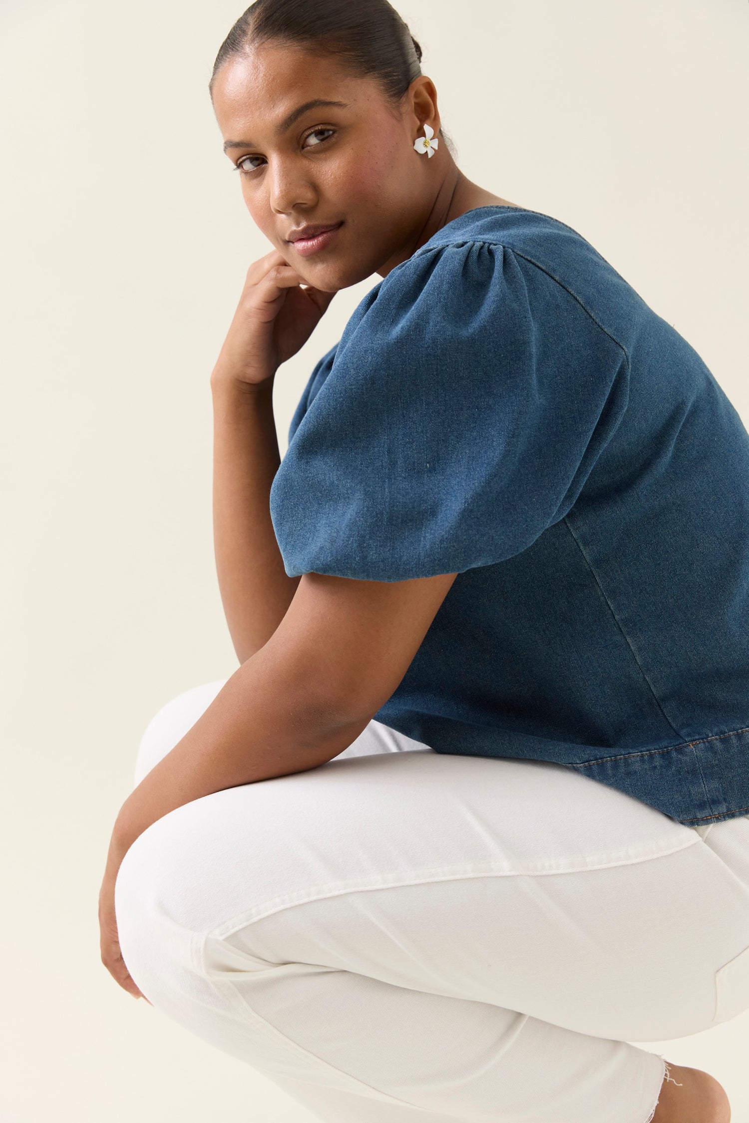 Sofie Denim Top - Drift