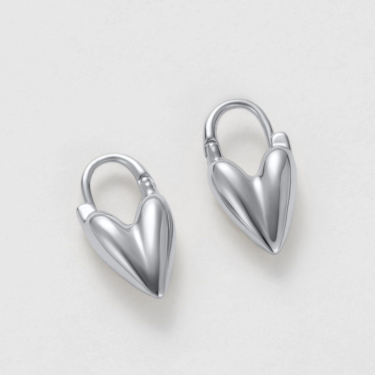 Jess Heart Hoop - Silver
