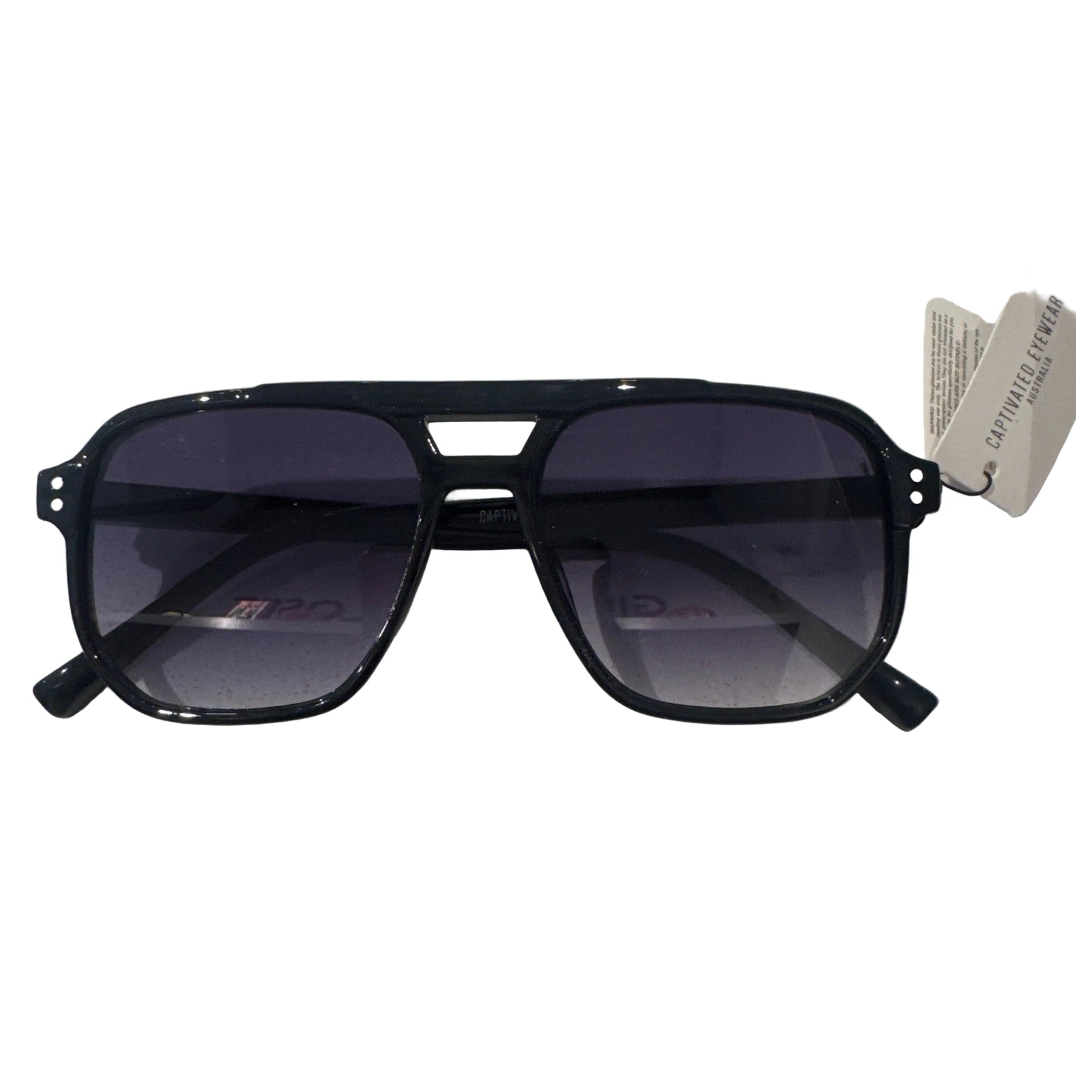 Captivated Eyewear Phoenix Black Sun Glasses