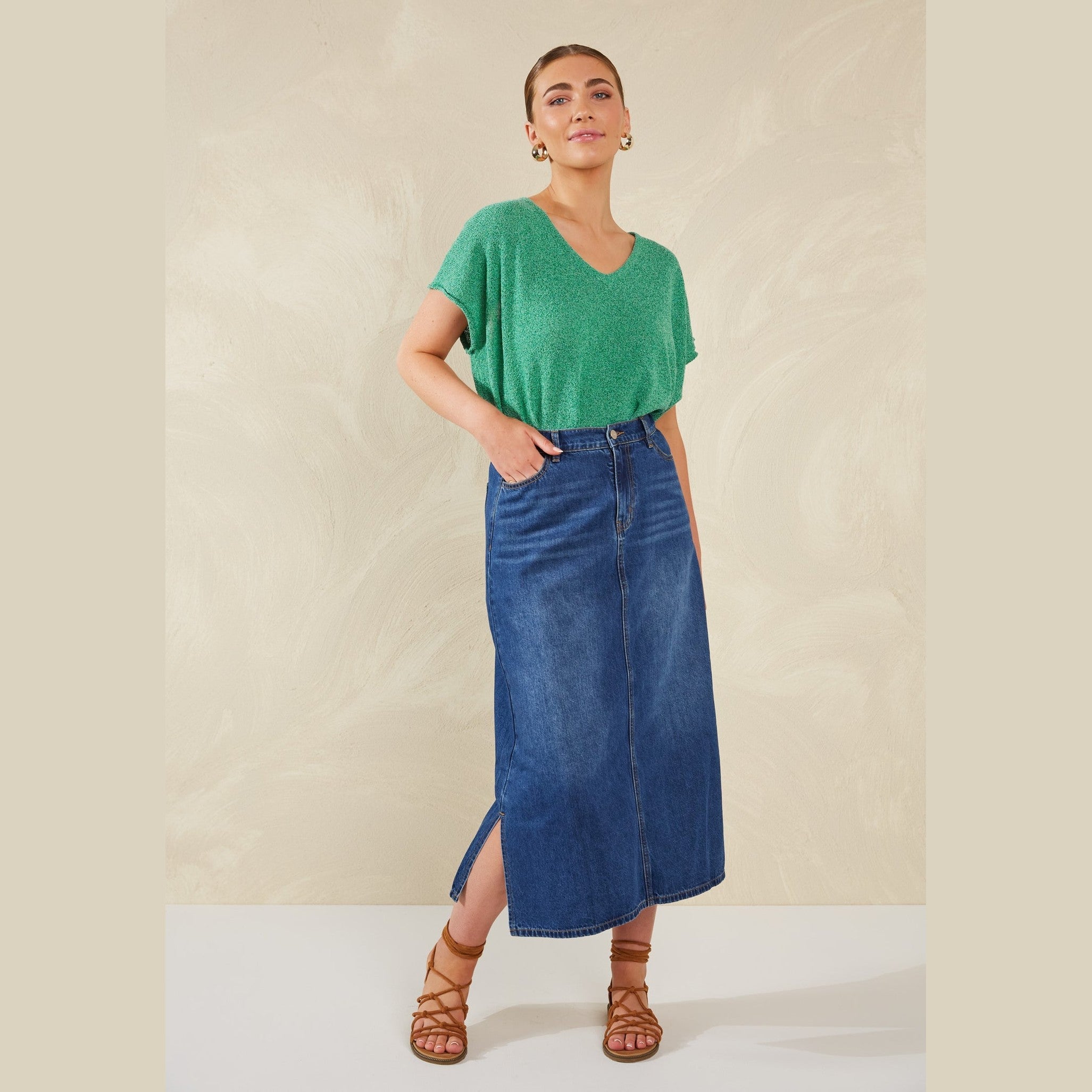 Dalton Denim Skirt - Indigo / Haven