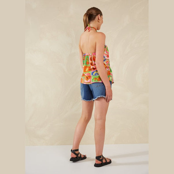 Portofino Halter Top -Aperol / Haven