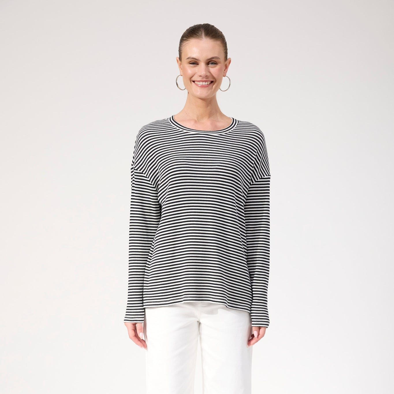 Levi Stripe Long Sleeve Tshirt - Black
