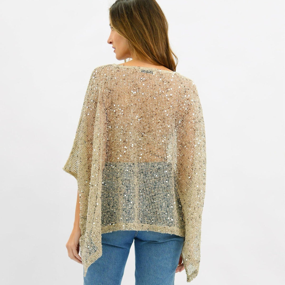 Golden Hour Sequin Top - Beige