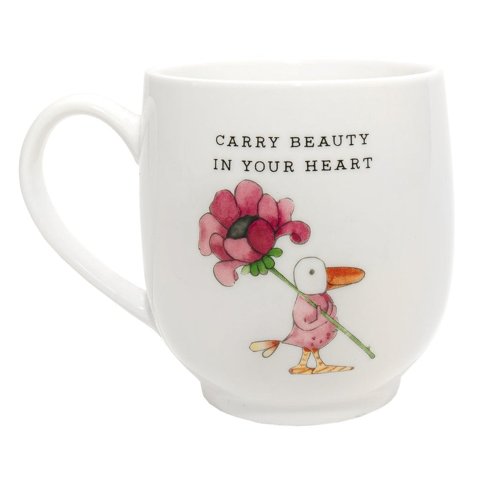 Twigseeds Fine Bone China Cup - Carry Beauty in Your Heart