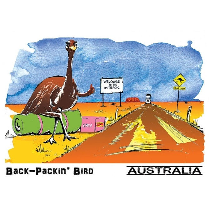 "Backpackin' Bird" - Coaster