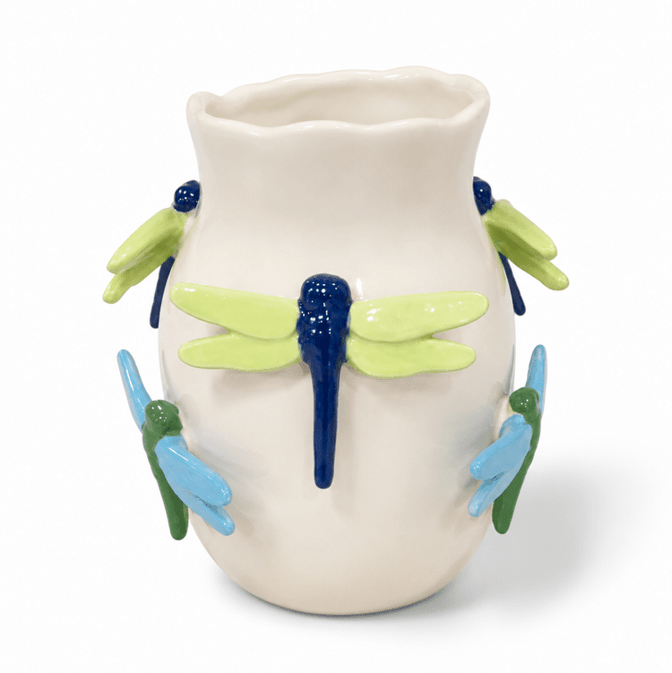 Dragonfly Vase - Blue & Green