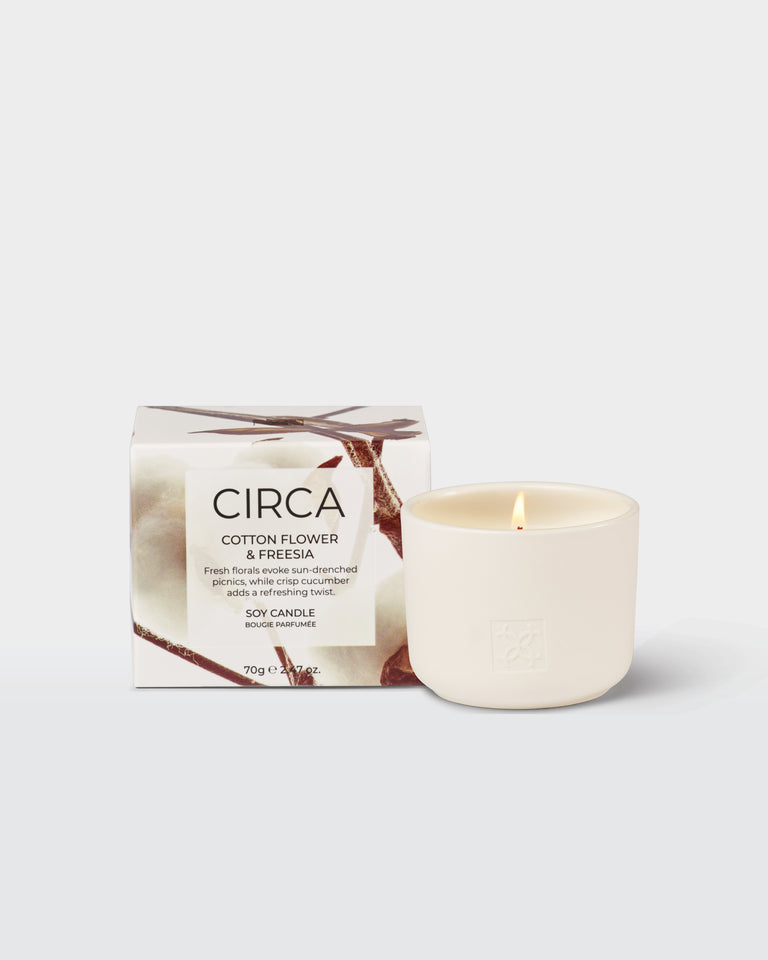 CIRCA Cotton Flower & Freesia Soy Candle - 70g