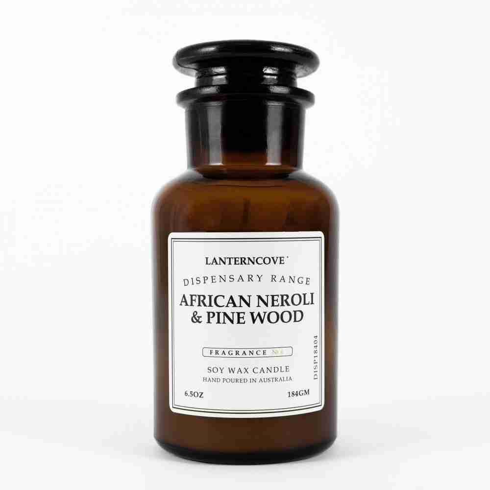 LanternCove - 6.5 oz Soy Wax Candle – African Neroli & Pinewood