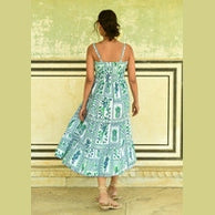 AZURE and INDIGO Tropic Sundress - Green