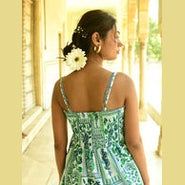 AZURE and INDIGO Tropic Sundress - Green
