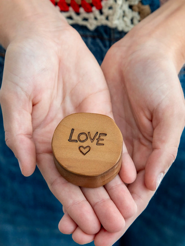 Sentiment Wooden Keepsake Box - Love Heart