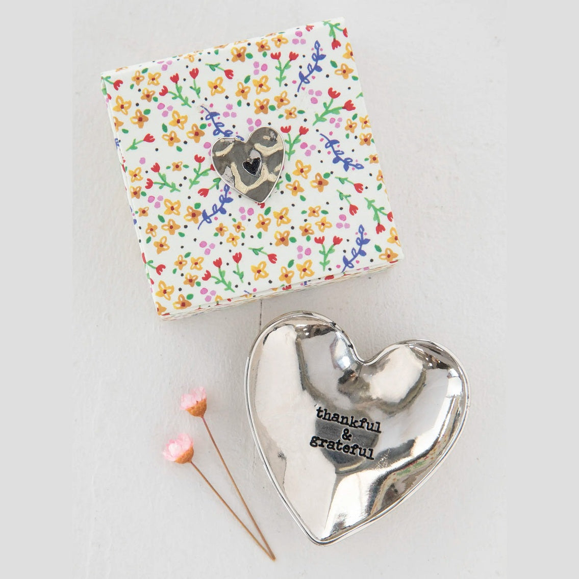 Silver Little Love Bowl - thankful & grateful