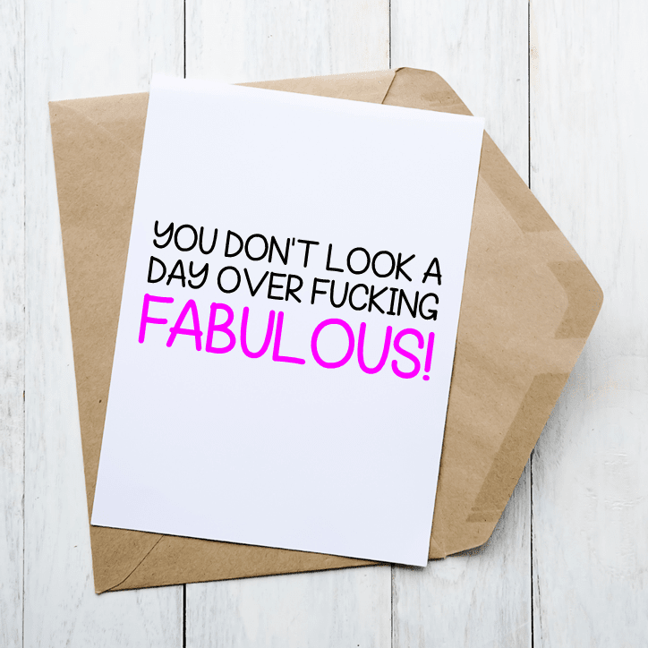 Day Over Fabulous - Card