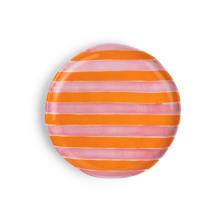 *NEW* Dinner Plate - Pink & Orange Stripe
