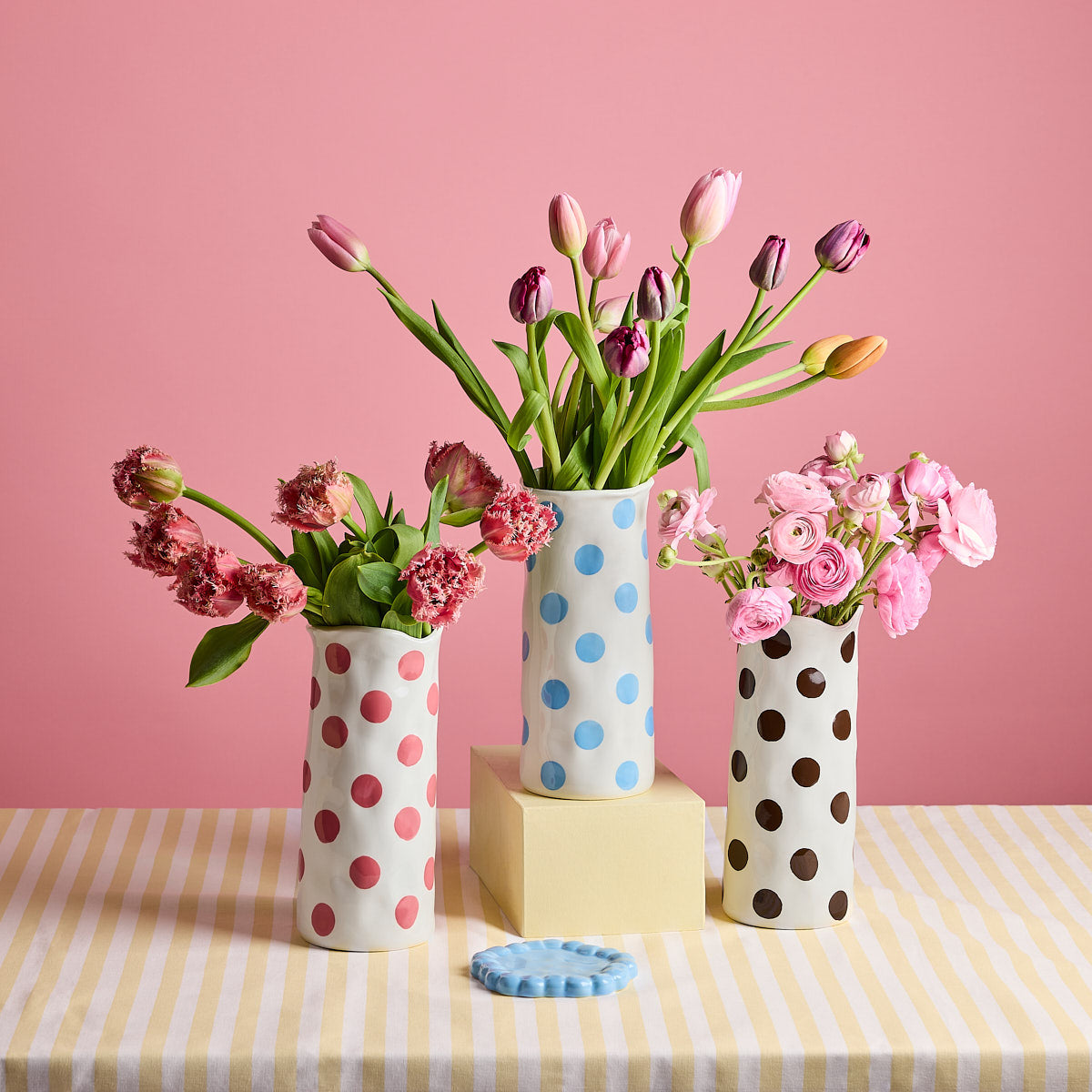 Large Vase - Cornflower Blue Spot